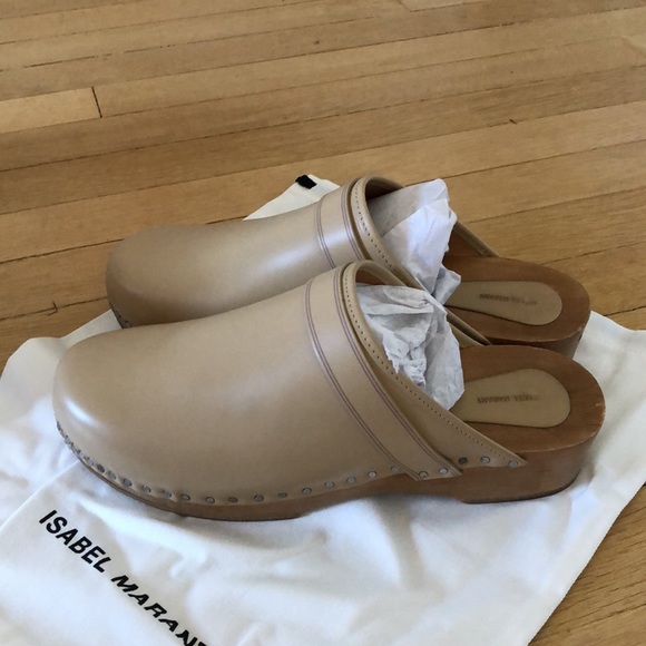Isabel Marant Thalia Clogs. Bone color. Sz 40 or U.S. 10. - Picture 1 of 11